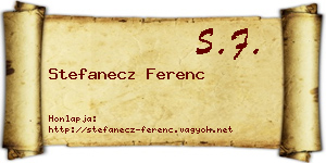 Stefanecz Ferenc névjegykártya